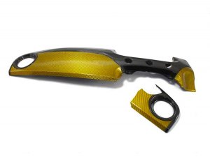 FIAT 500 Custom Dashboard - Carbon Fiber - Yellow Candy - RHD